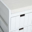 Panca Contenitore da Ingresso in Legno Bianco 69x34x48 cm 