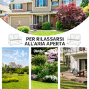 Panchina a Dondolo da Giardino 2 Posti in Ferro Shabby Bianco 102x74.5x78 cm 