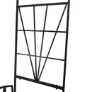 Panchina da Giardino 2 Posti con Arco Rampicanti per Piante Nero 115x59x203 cm 