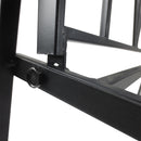 Panchina da Giardino 2 Posti con Arco Rampicanti per Piante Nero 115x59x203 cm 