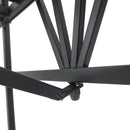 Panchina da Giardino 2 Posti con Arco Rampicanti per Piante Nero 115x59x203 cm 