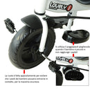 Passeggino Triciclo per Bambini con Maniglione e Tettuccio Parasole Deluxe Bianco e Viola 