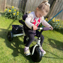 Passeggino Triciclo per Bambini con Maniglione e Tettuccio Parasole Deluxe Bianco e Viola 