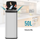 Pattumiera ad Apertura Automatica in Acciaio Inox con Sensore 50L 