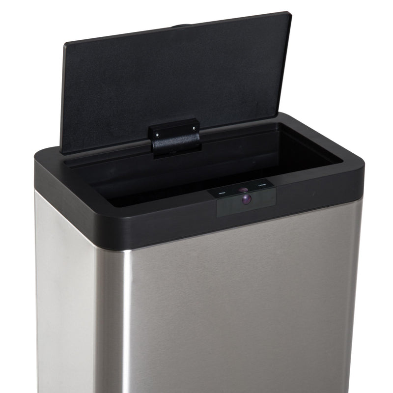 Pattumiera ad Apertura Automatica in Acciaio Inox con Sensore 52 Litri 