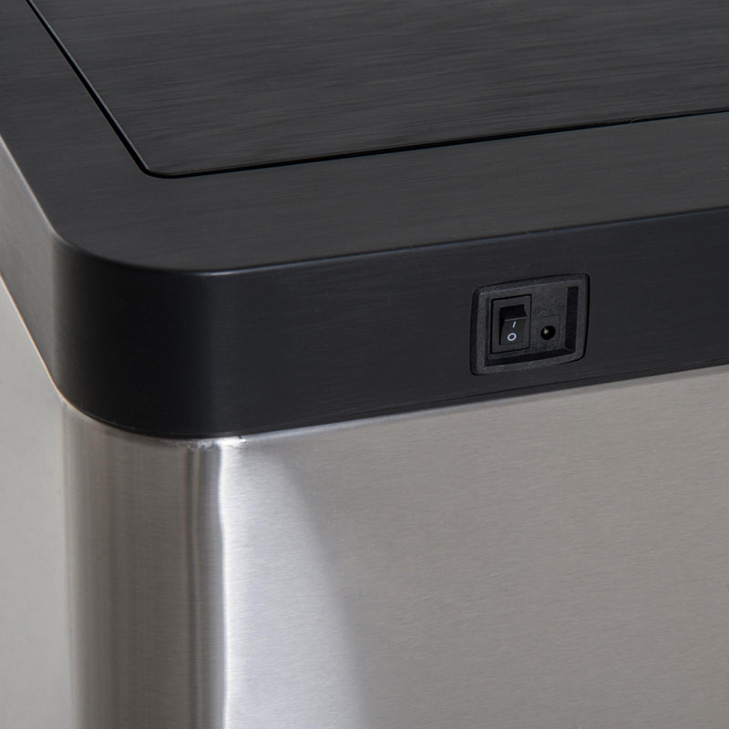 Pattumiera ad Apertura Automatica in Acciaio Inox con Sensore 52 Litri 