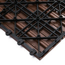 Pavimentazione da Esterno Incastrabile 11 Mattonelle 30x30x2.2 cm Marrone a Righe 