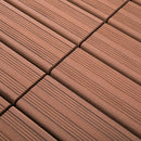 Pavimentazione da Esterno Incastrabile 11 Mattonelle 30x30x2.2 cm Marrone 