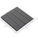 Pavimentazione da Esterno Incastrabile 11 Mattonelle 30x30x2.2 cm Grigia 