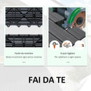 Pavimentazione da Esterno Incastrabile 11 Mattonelle 30x30x2.2 cm Grigia 