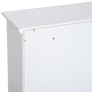 Armadietto Portaoggetti da Parete per Bagno e Cucina 3 Ripiani in Legno Bianco 53.5x16x62.5 cm 