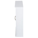 Armadietto Portaoggetti da Parete per Bagno e Cucina 3 Ripiani in Legno Bianco 53.5x16x62.5 cm 