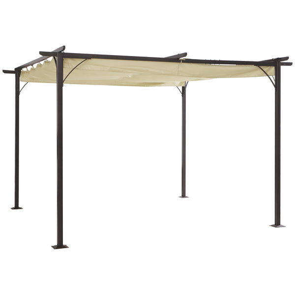 acquista Pergola de jardin rétractable 3,5x3,5x2,3m Noir et Beige