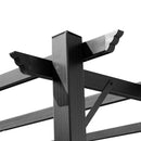 Pergola da Giardino 3X4m in Alluminio con Telo Scorrevole Nera e Beige 