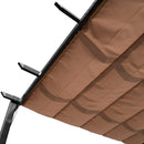 Pergola da Giardino 3X4m in Alluminio con Telo Scorrevole Nera e Beige 