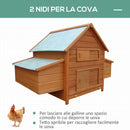 Gabbia Pollaio per Galline da Giardino in Abete legno e verde 160x98.5x107 cm 