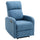 Fauteuil inclinable Relax en tissu de lin bleu