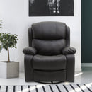 Poltrona Relax Dondolo Massaggiante e Riscaldante in Similpelle Nero 
