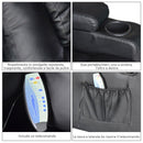 Poltrona Relax Massaggiante Riscaldabile in Similpelle Nero 