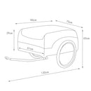 Carrello per Bici Rimorchio per Bicicletta Rosso e Nero 