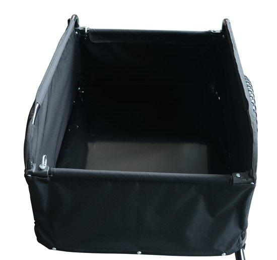 Carrello per Bici Rimorchio per Bicicletta Rosso e Nero 