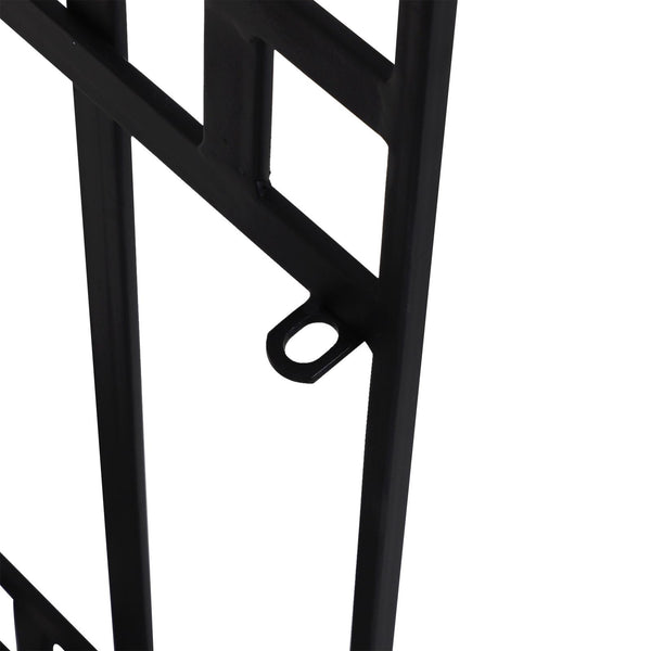 Étagère de jardin avec 3 étagères en acier noir 61x29,5x120 cm sconto