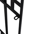 Scaffale da Giardino a 3 Ripiani in Acciaio Nero 61x29.5x120 cm 