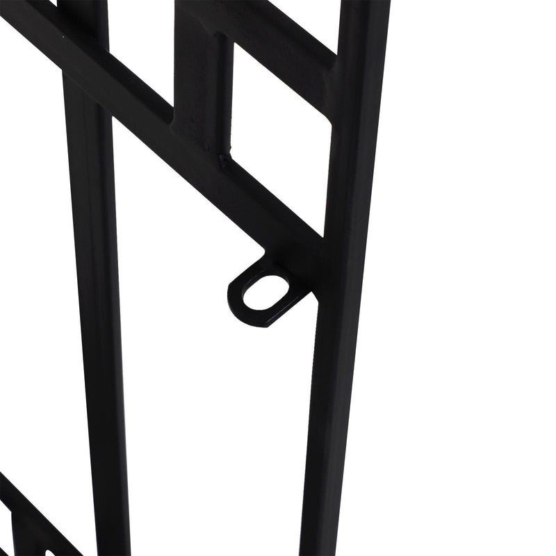 Scaffale da Giardino a 3 Ripiani in Acciaio Nero 61x29.5x120 cm 