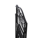 Scaffale Portafiori Pieghevole a 3 Ripiani in Metallo Nero 48x28x101.5 cm 