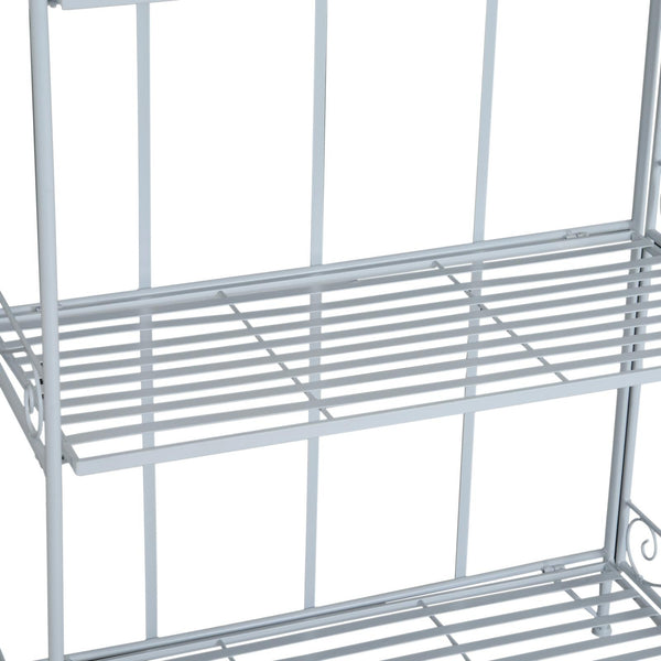 Etagère Verticale Flower Flower avec 4 Etagères en Fer Peint Blanc 71x33x164 cm acquista