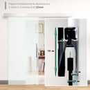 Porta Scorrevole Vetrata 102,5x205 cm Satinata 