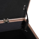 Cassapanca Pouf Contenitore Imbottito Marrone 80x40x42 cm 