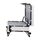 Brandina Pieghevole con Materasso per Ospiti Bianco e nero 75x65x37-48 cm 