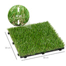 Pavimentazione da Esterno Incastrabile 10pz 30x30 cm Prato Sintetico 