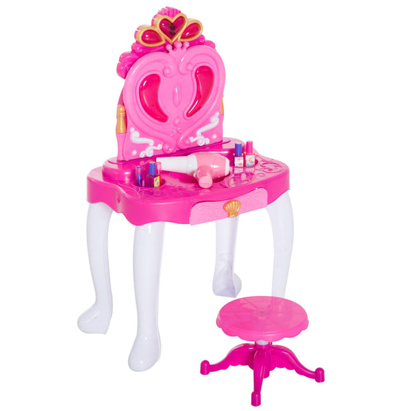 sconto Miroir avec tiroir et tabouret jouet pour fille Rose