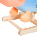 Dondolo per Bambini in Legno e Peluche Bruco Multicolore 