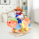 Dondolo per Bambini in Legno e Peluche Bruco Multicolore 