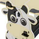Set Tavolino Lavagna con Sgabello per Bambini Stampa Mucca 60x40x60 cm 