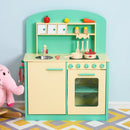 Cucina Giocattolo per Bambini con Accessori in Legno Verde 70x30x88 cm 