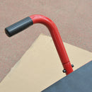 Cavalletto Solleva Moto Altezza Regolabile in Acciaio Rosso 28x34x30-40 cm 