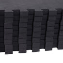 Tappeto Puzzle in EVA per Casa e Palestra Antiscivolo 8 Pezzi con Bordi Nero 63.5x63.5x2 cm 