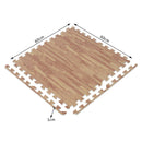 Tappeto Puzzle ad Incastro Effetto Legno in Schiuma EVA 60x60 cm 