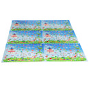 Tappeto Puzzle per Bambini Disegno Fantasia 24 Tessere 61.5x61.5 cm 