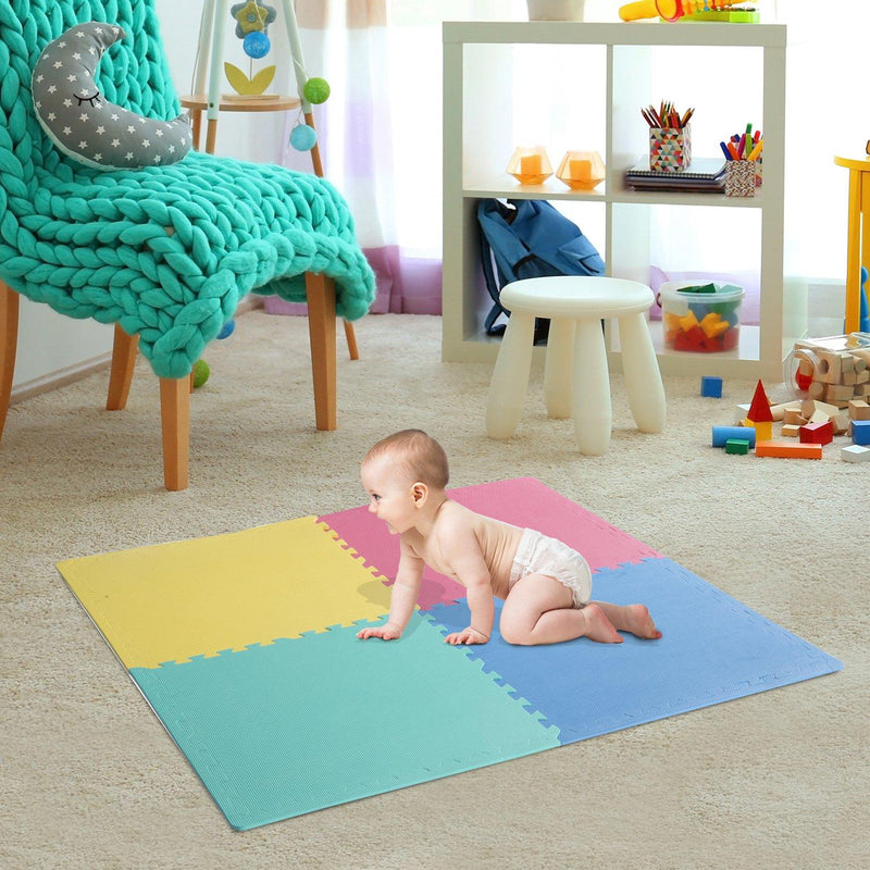 Tappeto Puzzle 24 Pezzi in EVA per Bambini 610x610x10mm 