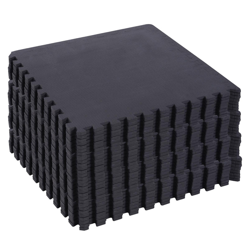 Tappeto Puzzle 32 Pezzi 63x6 cm in EVA Morbido Nero 