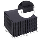 Tappeto Puzzle 32 Pezzi 63x6 cm in EVA Morbido Nero 