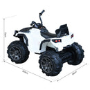 Quad Elettrico per Bambini 12V  Nero e Bianco