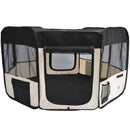 Box per Animali Cani Gatti pieghevole bianco e ero 125x48x58 cm 