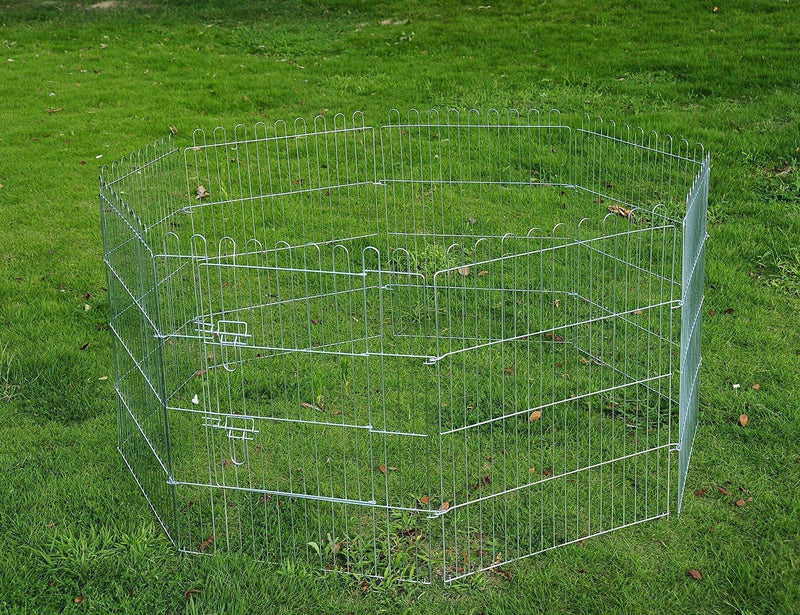 Recinto per Animali Domestici 8 Pezzi L63xH91 cm 