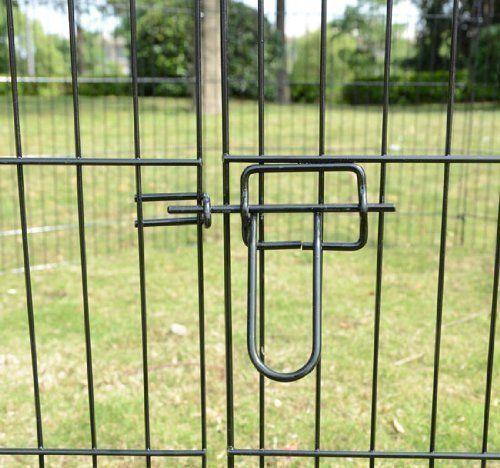 Recinto Gabbia per Cani Gatti in Acciaio 8 pezzi Ø158x76 cm 